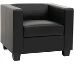 MCW Sessel, Schwarz, Leder, 86x70x75 cm, Wohnzimmer, Sessel, Polstersessel