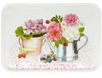 Lashuma Tablett, Rosa, Kunststoff, Floral, Rechteckig, 31x2x45 cm,...