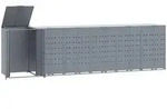 Deluke M&uuml;lltonnenbox, Grau, Metall, 414x117x79 cm, Aufbewahrung & Schutzh&uuml;llen