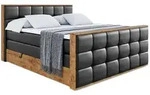 Altdecor Boxspringbett, Schwarz, Holzwerkstoff, H3 + H4, H&ouml;he ca. 43 cm, 180x200 cm,