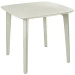 Beliani Gartentisch, Beige, Kunststoff, Quadratisch, 86x77x86 cm, Gartenm&ouml;bel,