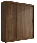 Mirjan24 Schiebet&uuml;renschrank, Nussbaum, Kunststoff, Rechteckig,Rechteckig,