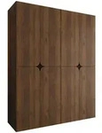 Mirjan24 Dreht&uuml;renschrank, Nussbaum, Kunststoff, Rechteckig, 160x203x50 cm,