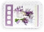 Lashuma Tablett, Flieder, Kunststoff, Baum/Pflanze/Natur, Rechteckig, 26x2x38...