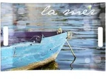 Lashuma Tablett, Blau, Kunststoff, Wasser/Strand/Meer, Rechteckig, 35x3x54 cm,