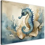 Feeby Leinwandbild, Blau, Textil, Tiere, Rechteckig, 60x40 cm, Bilder und...