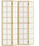 Homcom Paravent, Natur, Holz, 1.7x170x160 cm, Wohnzimmer, Raumteiler & Paravents,