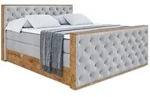 Altdecor Boxspringbett, Grau, Holzwerkstoff, H3 + H4, H&ouml;he ca. 43 cm, 120x200...
