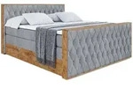 Altdecor Boxspringbett, Grau, Holzwerkstoff, H3 + H4, H&ouml;he ca. 43 cm, 140x200...