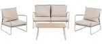 Beliani Lounge-Set, Taupe, Beige, Metall, Loungem&ouml;bel, Gartenlounge-Sets