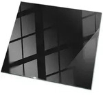 Tulup Tischplatte, Schwarz, Glas, 50x0.4x50 cm, Esszimmer, Tische, Esstische,
