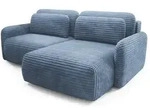 Fun M&ouml;bel Ecksofa, Blau, Textil, Ottomane rechts, 240x165 cm, Wohnzimmer, Sofas &