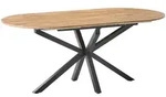 Beliani Esstisch, Braun, Holzwerkstoff, 6-Sitzer, Oval, 90x75x140 cm, Esszimmer,