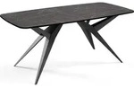 WFL Group Esstisch, Anthrazit, Metall, 12-Sitzer, Oval,Oval, 256x76x90 cm,...