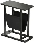 Homcom Beistelltisch, Schwarz, Holzwerkstoff, 19x55x49 cm, Wohnzimmer,