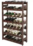 Relaxdays Weinregal, Braun, Holz, 63x102x25 cm, Wohnzimmer, Regale, Weinregale