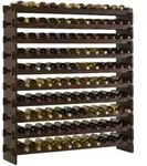 Proregal Weinregal, Braun, Holz, Echtholz,Kiefer, Rechteckig, 123x135x28 cm,