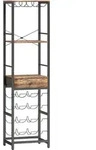 Homcom Weinregal, Braun, Metall, Nachbildung, 1 Schubladen, eckig, 30x148x40 cm,