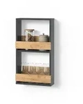 Livinity&reg; Weinglasregal, Honigeiche, Anthrazit, Holzwerkstoff, 2 F&auml;cher,