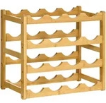 Homcom Weinregal, Natur, Naturmaterialien, 23.5x38x43 cm, Wohnzimmer, Regale,
