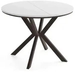 WFL Group Esstisch, Wei&szlig;, Metall, 6-Sitzer, Rund,Rund, 130x76x90 cm, Esszimmer,