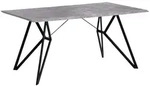 Beliani Esstisch, Grau, Holzwerkstoff, 6-Sitzer, Rechteckig, 90x76x160 cm,...