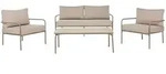 Beliani Lounge-Set, Beige, Metall, Loungem&ouml;bel, Gartenlounge-Sets