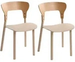 Beliani Esszimmerstuhl, Beige, Holzwerkstoff, 48x79x52 cm, Wohnzimmer, Sessel