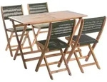 Beliani Gartenm&ouml;bel-Set, Gr&uuml;n, Hellbraun, Holz, 120x75x60 cm, Gartenm&ouml;bel,
