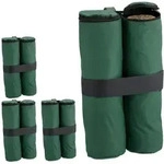 Relaxdays Sandsack, Dunkelgr&uuml;n, Textil, Metall, 42x40x1.5 cm, Sonnenschutz &