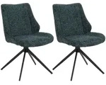MCW Esszimmerstuhl, Schwarz, Gr&uuml;n, Textil, 55x88x63 cm, Esszimmer, St&uuml;hle,