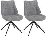 MCW Esszimmerstuhl, Schwarz, Grau, Textil, 55x88x63 cm, Esszimmer, St&uuml;hle,