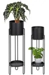 bremermann Blumenhocker, Schwarz, Metall, 20.7x74.7x20.7 cm, Wohnzimmer,