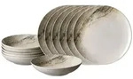 Ritzenhoff Breker Tafelservice, Braun, Keramik, 12-teilig, Rund, 2x2x2 cm, Essen &