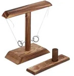 Relaxdays Trinkspiel, Hellbraun, Holz, 25.5x9 cm, Spielzeug, Kinderspielzeug,