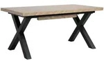 Beautysofa Esstisch, Eiche, Metall, 160x77x90 cm, Esszimmer, Tische, Esstische