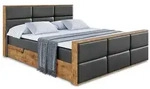 Altdecor Boxbett, Schwarz, Holzwerkstoff, H3, H&ouml;he ca. 20 cm, 160x200 cm,