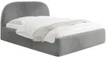 WFL Group Polsterbett, Grau, Kunststoff, Nachbildung, 180x200 cm, Schlafzimmer,
