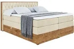 Altdecor Boxspringbett, Beige, Holzwerkstoff, H3 + H4, H&ouml;he ca. 38 cm, 160x200...