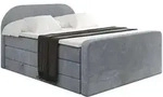 Altdecor Boxspringbett, Grau, Holzwerkstoff, H&ouml;he ca. 20 cm, 200x200 cm,