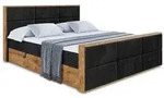 Altdecor Boxbett, Schwarz, Holzwerkstoff, H3, H&ouml;he ca. 20 cm, 140x200 cm,