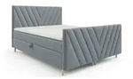 Fun M&ouml;bel Boxbett, Grau, Textil, 200x220 cm, Schlafzimmer, Betten,...