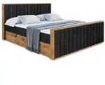 Altdecor Boxbett, Schwarz, Holzwerkstoff, H4, H&ouml;he ca. 20 cm, 160x200 cm,
