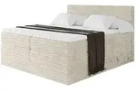 Boxspringbett, Champagner, Holzwerkstoff, H3 + H4, H&ouml;he ca. 38 cm, 140x200 cm,