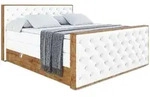 Altdecor Boxspringbett, Wei&szlig;, Holzwerkstoff, H3 + H4, H&ouml;he ca. 43 cm, 200x200...