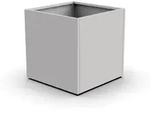 casa.pro Pflanzk&uuml;bel, Beige, Metall, Quadratisch, 60x60x60 cm, Gartenzubeh&ouml;r,