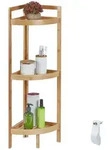 Relaxdays Eckregal, Hellbraun, Holz, 36.5x90x26 cm, Wohnzimmer, Regale,...