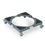 Relaxdays Pflanzenroller, Mehrfarbig, Kunststoff, Metall, 44x10.5x44 cm,