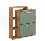 Vicco Schuhkipper, Eiche, Gr&uuml;n, Holzwerkstoff, 6 F&auml;cher, 2 Schubladen,...