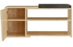 Calicosy Schuhschrank, Eiche, Holzwerkstoff, 47x37x104 cm, Garderobe,